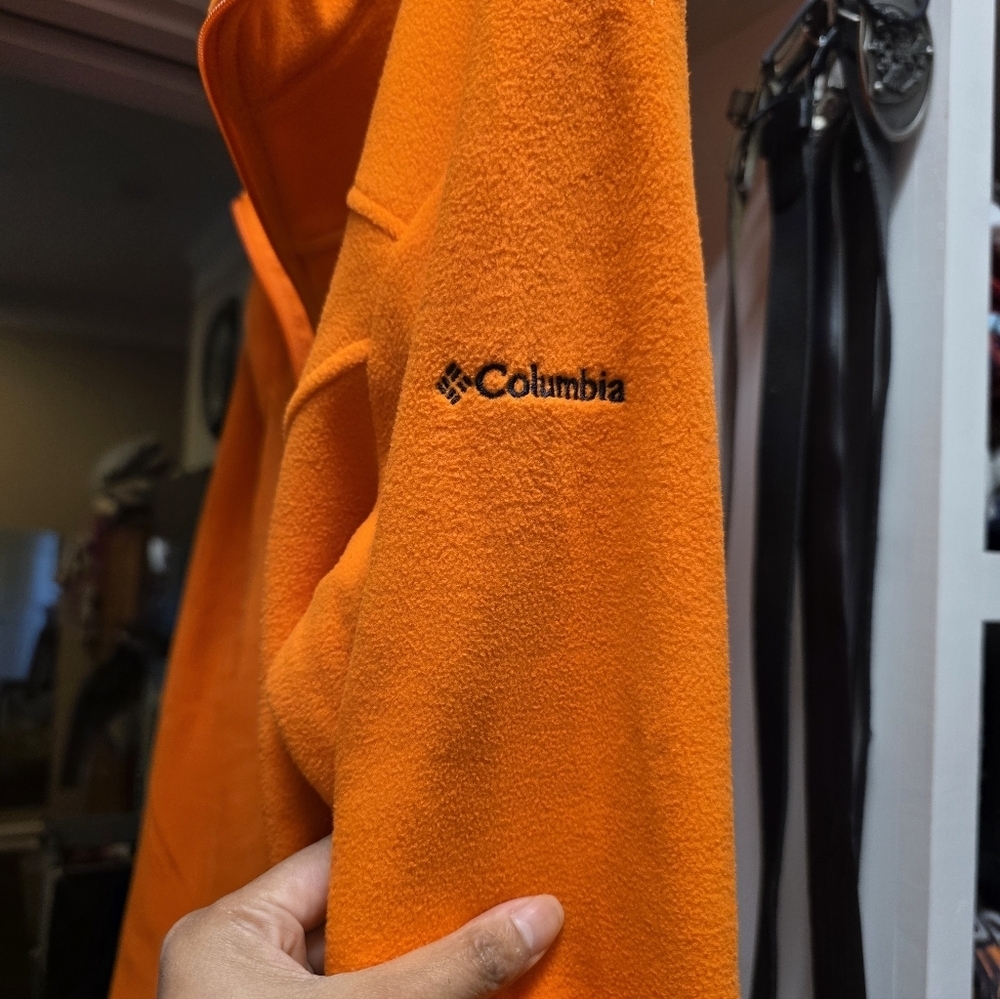 Columbia Bright Orange Fleece Jacket - Picture 3 of 7